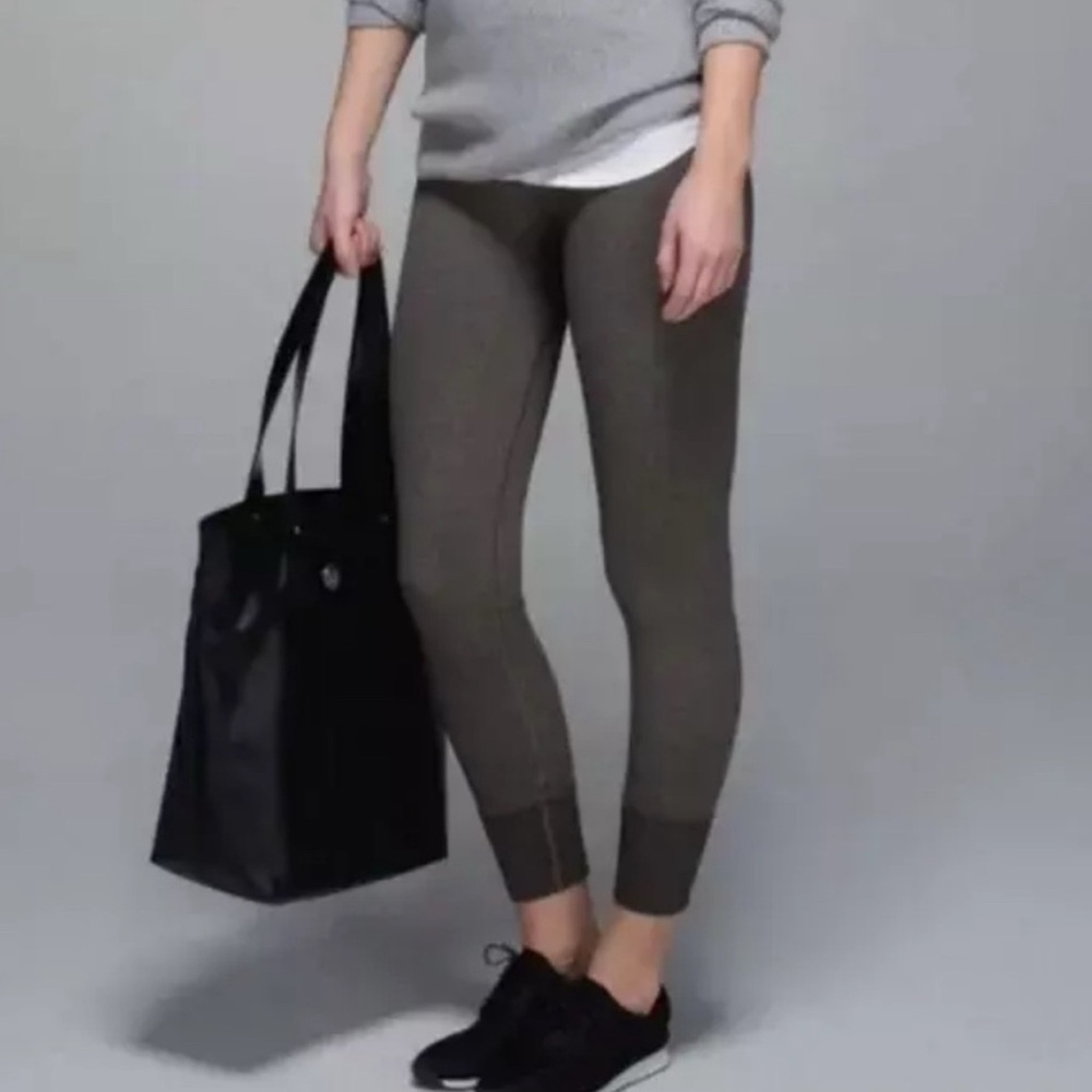 Lululemon Ebb To Street Seamless Compression Tights Leggings Charcoal Size 6
